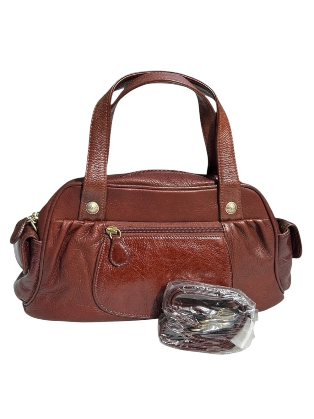 NEW Osgoode Marley Brandy Brown Cowhide Leather Shoulder Crossbody Bag